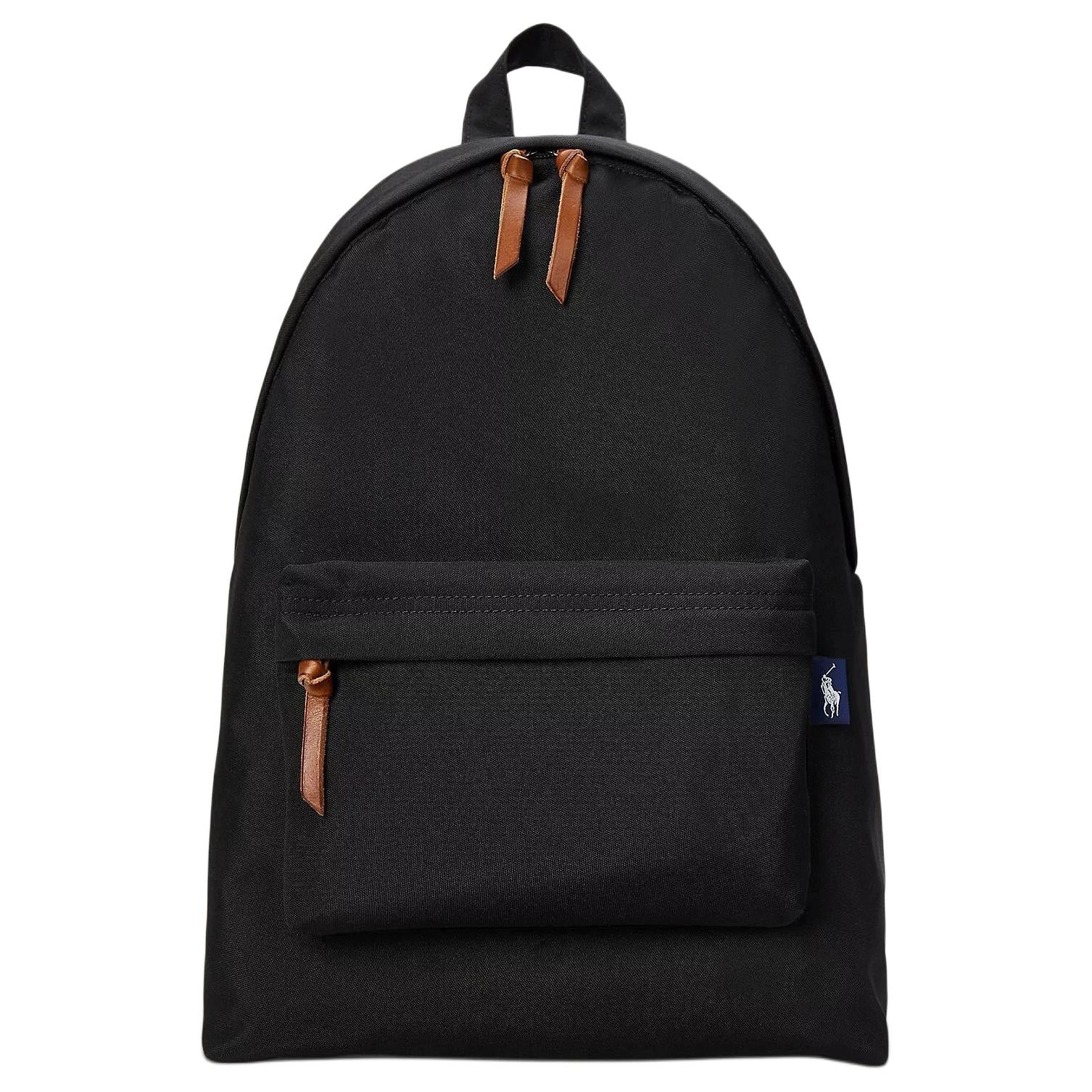 Polo Ralph Lauren logo zipper closure polyester backpack and backpack regular women's black style
