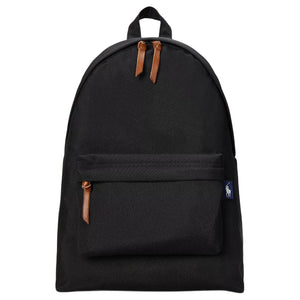 Polo Ralph Lauren logo zipper closure polyester backpack and backpack regular women's black style