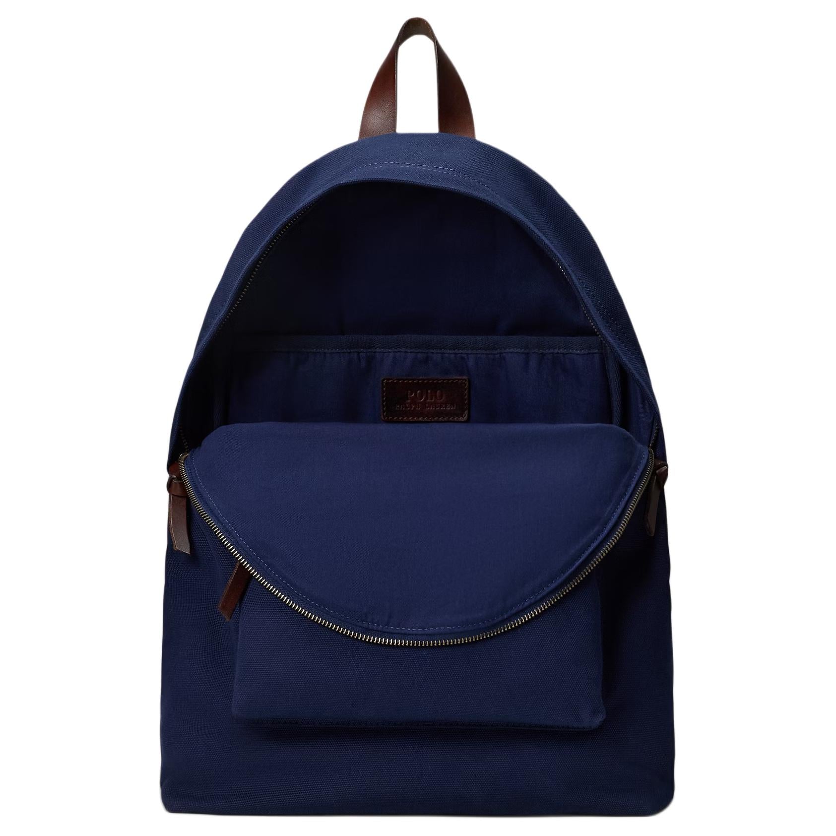 Polo Ralph Lauren Signature Polo Bear Embroidered Fabric Backpack Men's Newport Navy Blue