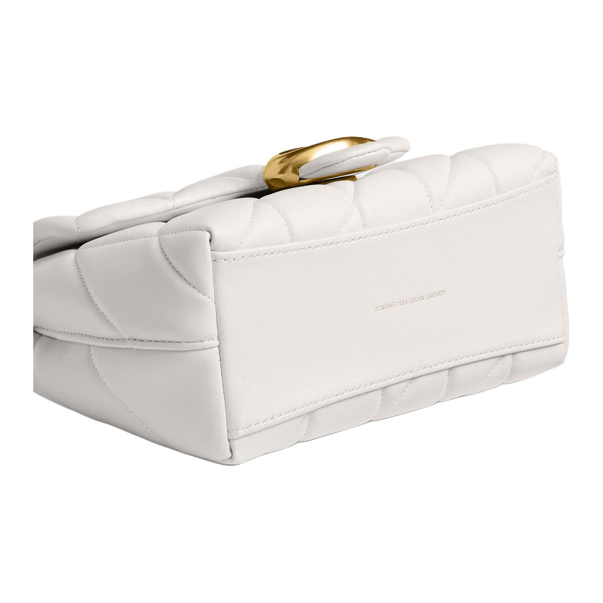 COACH Tabby 19 Quilted Decoration Sheepskin Crossbody Handbag Small Size Women's Chalk White