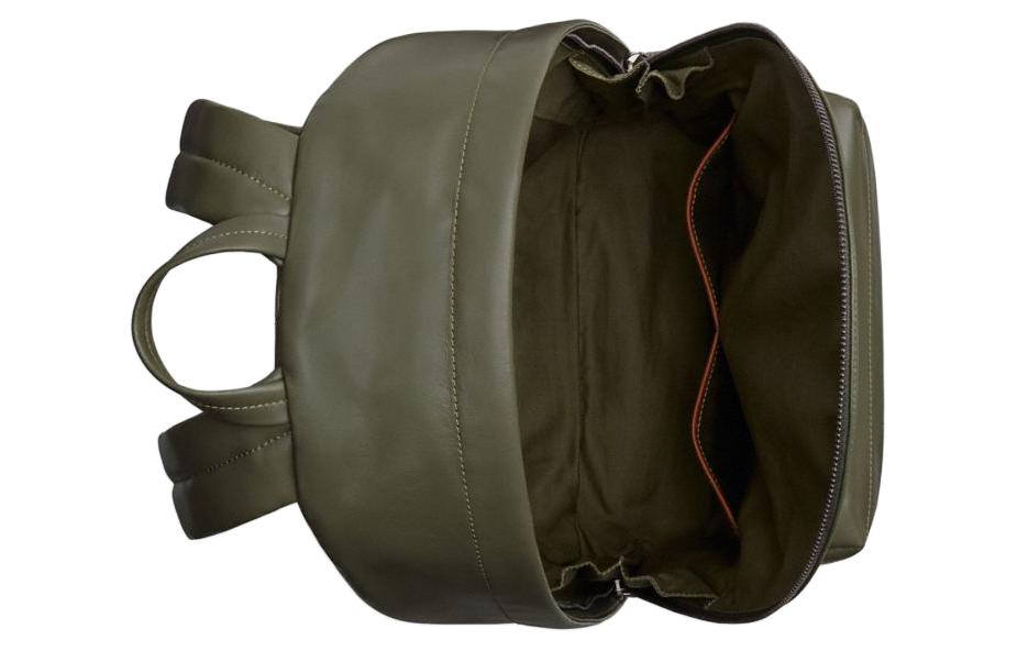 COACH Hall 29 Adjustable Zipper Shoulder Strap Leather Backpack Large Men's Green