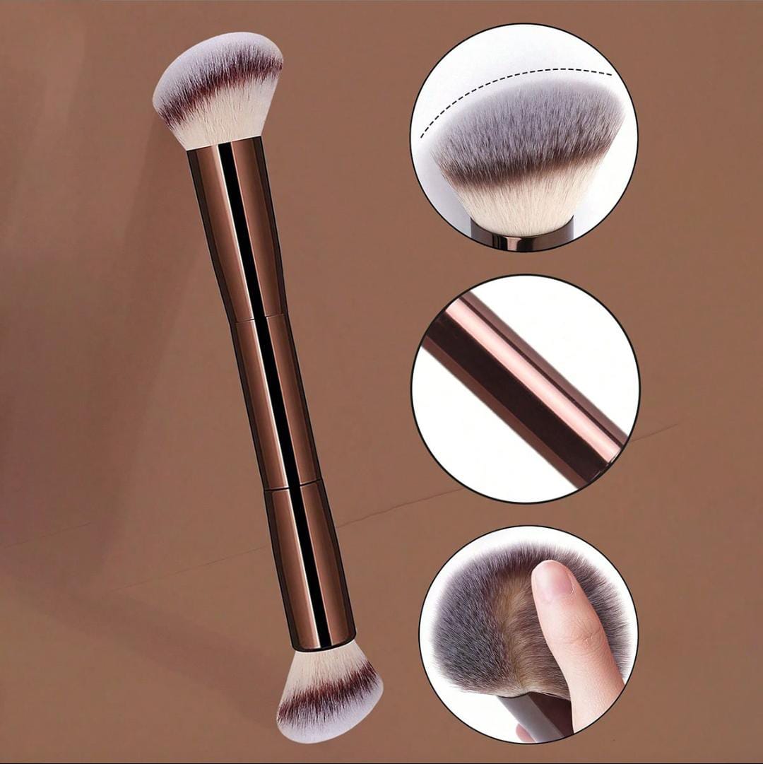 Yishi 3 coffee brown series multi-use double-headed makeup brush