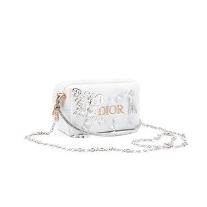 DIOR [Custom Makeup Bag] Little Flower Moonlight Butterfly Shadow Beautiful Romantic Elegant Butterfly Pearl Japanese Sweet Regular Velvet Makeup Bag