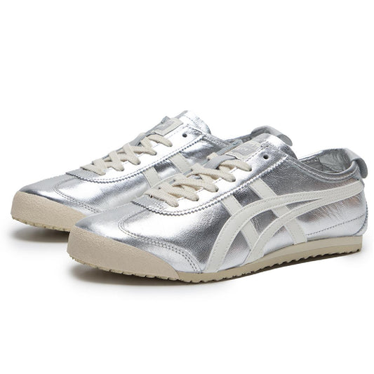 ONITSUKA TIGER | 2024 MEXICO 66 حذاء رياضي فضي لامع