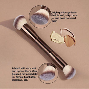 Yishi 3 coffee brown series multi-use double-headed makeup brush