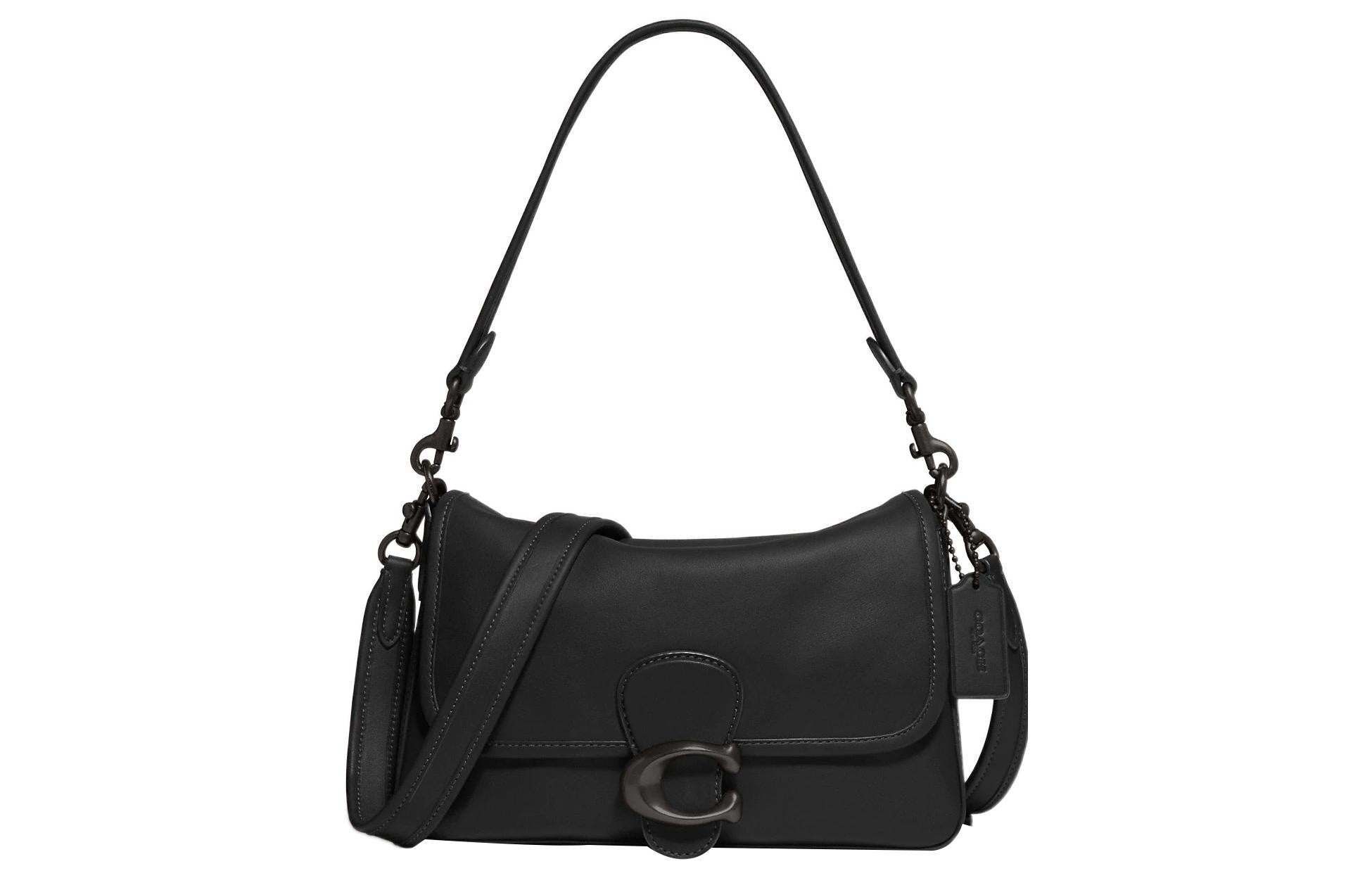 COACH Tabby 27 Snap-Closure Leather Crossbody Single Shoulder Bag Large Women's Black