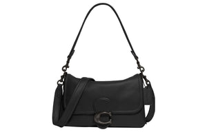 COACH Tabby 27 Snap-Closure Leather Crossbody Single Shoulder Bag Large Women's Black