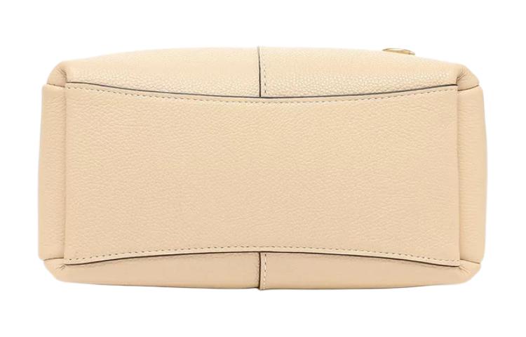 COACH Lana 23 Logo Stylish Simple Solid Color Leather Handbag Shoulder Bag Medium Size Women's Ivory White