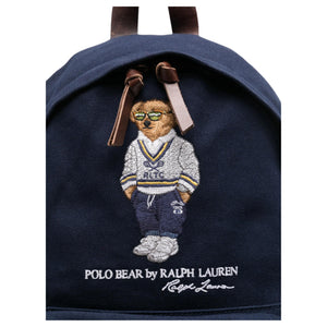 Polo Ralph Lauren Polo Bear Bear Print Letter Logo Cotton Backpack Men's Navy Blue