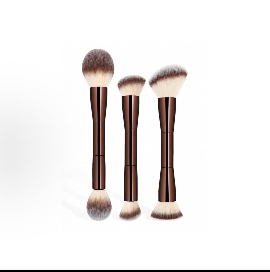 Yishi 3 coffee brown series multi-use double-headed makeup brush