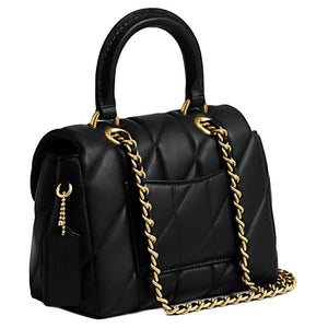 COACH Tabby 19 Quilted Decorative Chain Sheepskin Single Shoulder Handbag Small Women's Black