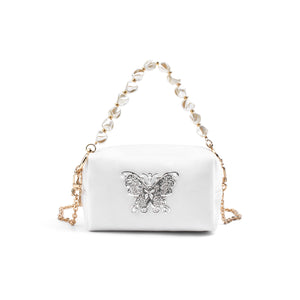 DIOR [Custom Makeup Bag] Amber White Butterfly Moon Makeup Bag Simple Standard