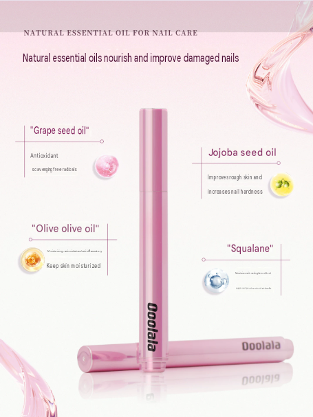 Ooolala 3-in-1 Serum Pen Moisturizing Nail Skin Removal Fingernail Tool Nail Polish Nutrient Solution