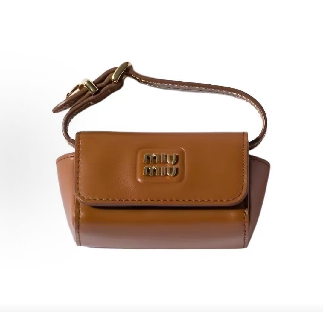 MIU MIU Astuccio calfskin handbag with detachable handle  Women's Brandy Color