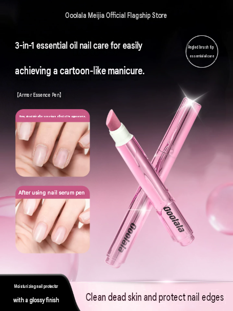 Ooolala 3-in-1 Serum Pen Moisturizing Nail Skin Removal Fingernail Tool Nail Polish Nutrient Solution