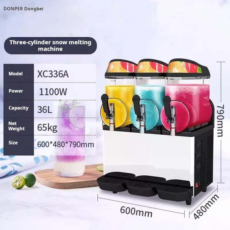 Dongbei Commercial Slush Machine with 3 tanks for frozen slush drinks and juices