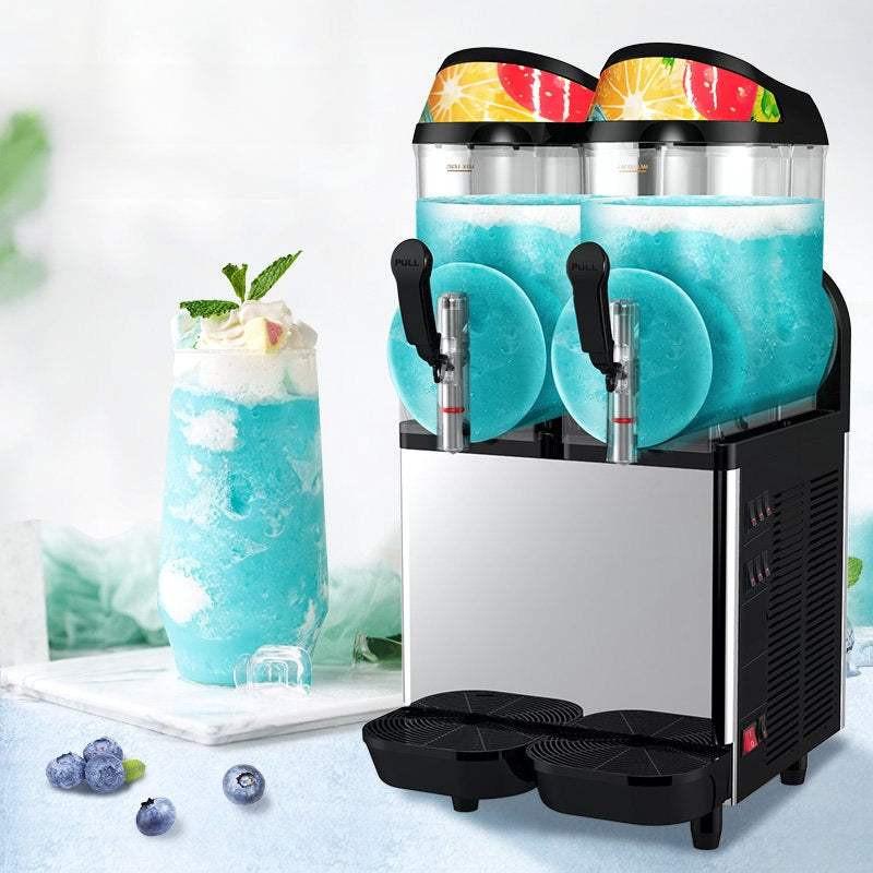 Dongbei Commercial Slush Machine with dual tanks for frozen slush drinks and juices