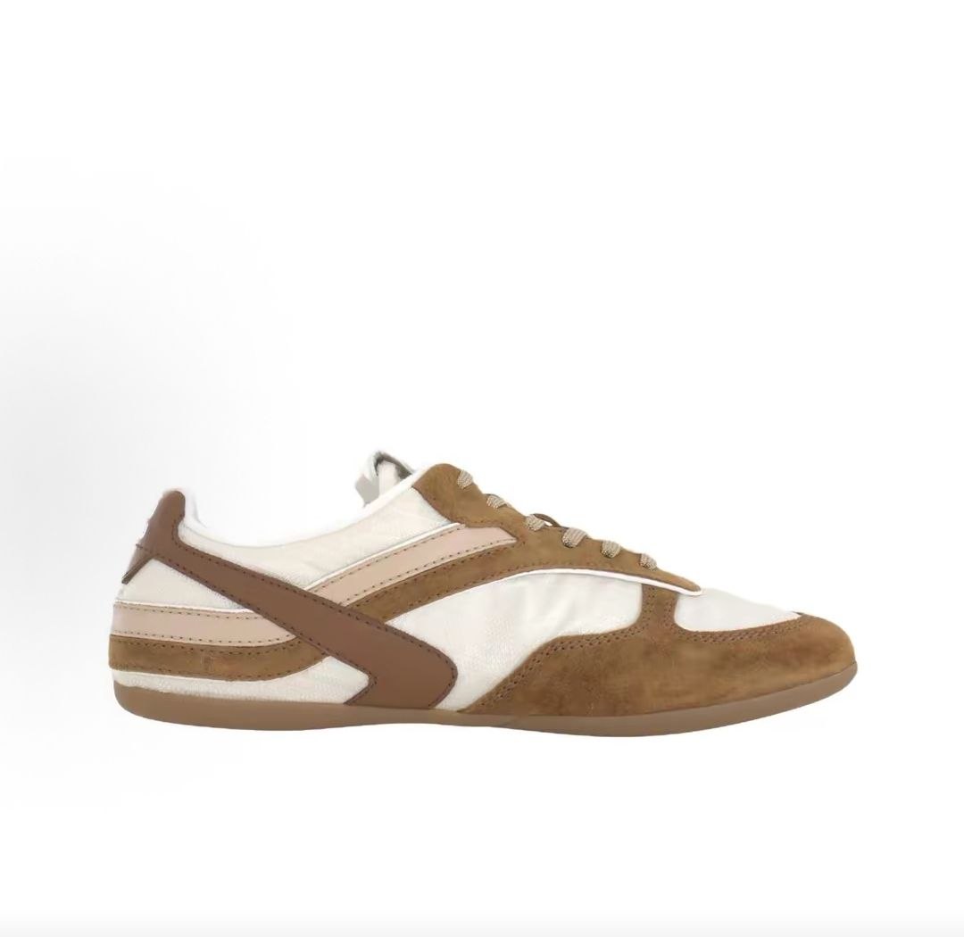 MIU MIU Deco Calfskin Distressed Lace-up Low-top Sneakers 2.2cm Women's White with Royal Blue