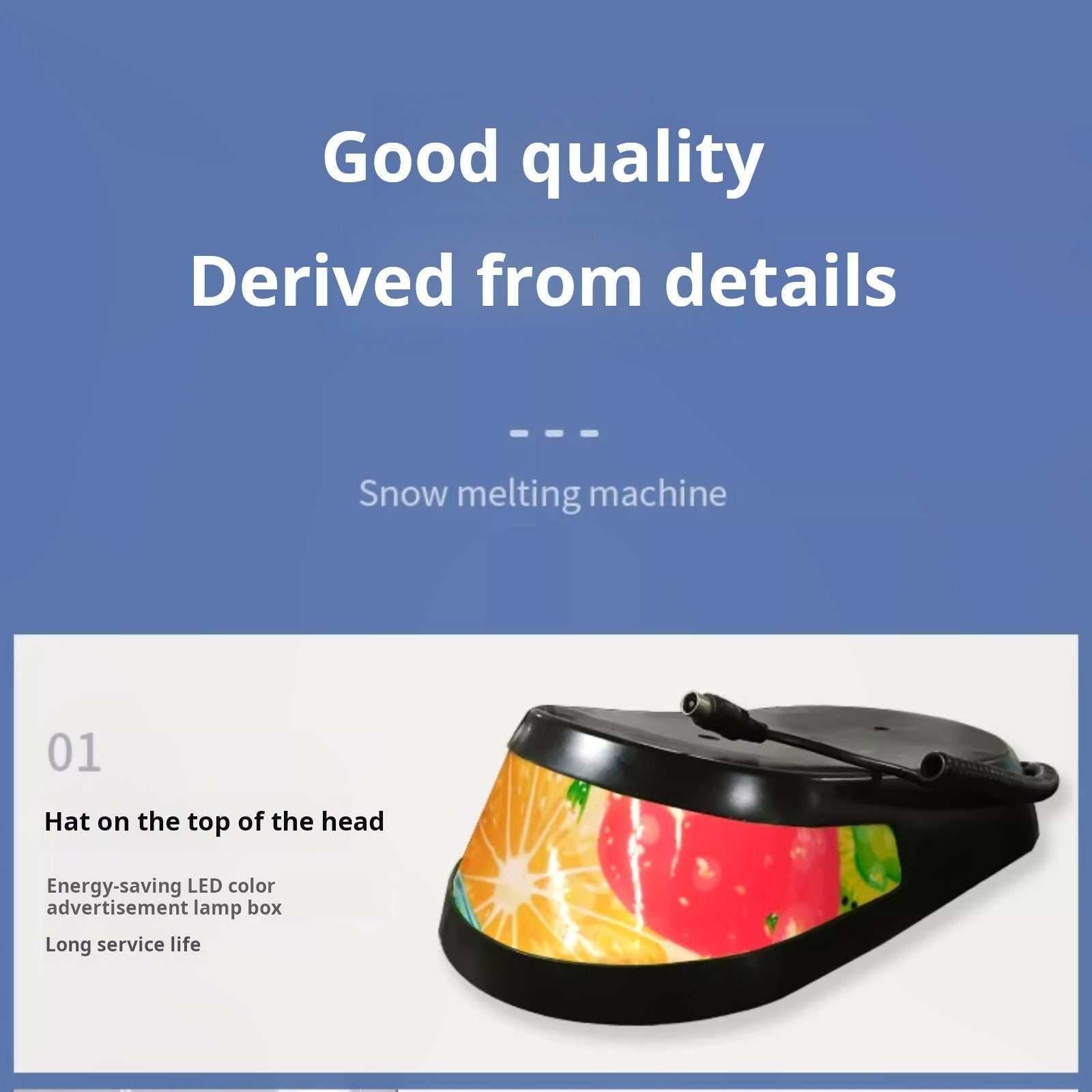 LED advertising top cover for Dongbei Commercial Slush Machine with energy-saving illuminated display panel