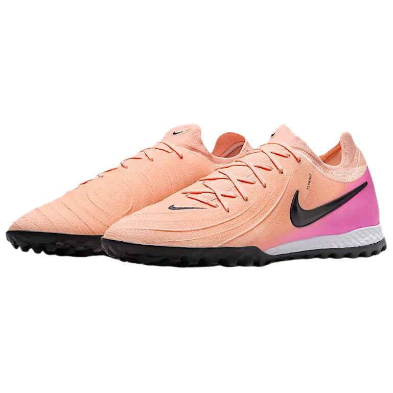 Nike Shoes Phantom GX Orange and Pink Perspective View - شوز نايك كرة قدم Flyknit برتقالي وزهري | nike schuhe | Nike Shoes
