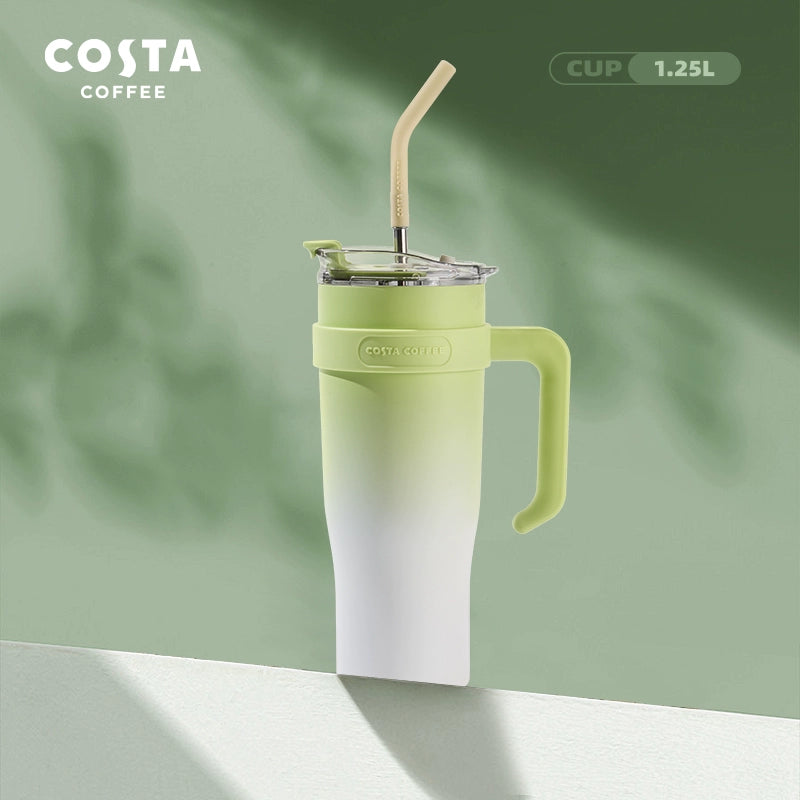 كوب حراري بألوان مبهجة من “Costa Coffee” مع مقبض وشفاطة، العدد محدود اصدارات محدودة