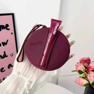 Rhode Beauty  Peptide Lip Tint مع حقيبة سيليكون مطابقة اللون رود.
