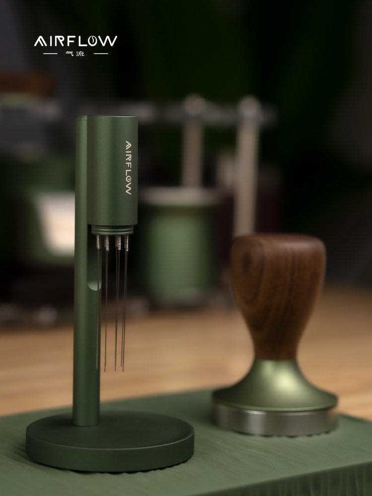 AIRFLOW Air Poke Cloth Powder Needle Coffee Mixer Magnetic Metal Stand Loose Powder Needle