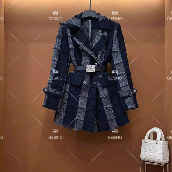 Small fragrance jacket suit suit autumn and winter cardigan tassel outer, women's autumn and winter hot style light familiar style