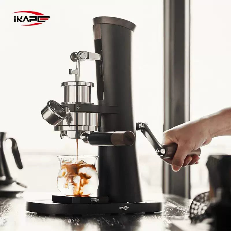 IKAPE Coffee Maker Yaoguang i9 Hand-cranked Coffee Machine Espresso Manual Transformer E61 Hand-cranked Coffee Machine 58mm