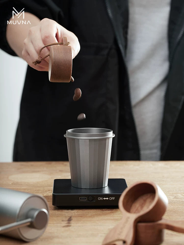 MUVNA Coffee Spoon 10g Coffee Beans Short-Handled Wood Quality Spoon Walnut Coffee Powder Measuring Small Spoon