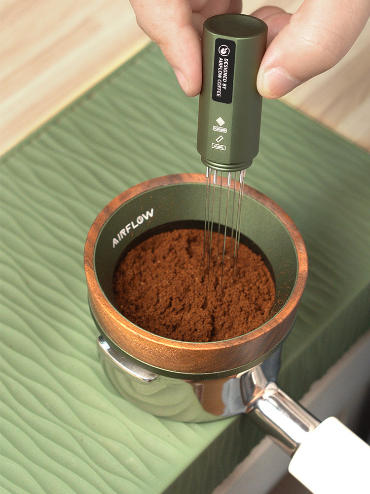 AIRFLOW Air Poke Cloth Powder Needle Coffee Mixer Magnetic Metal Stand Loose Powder Needle