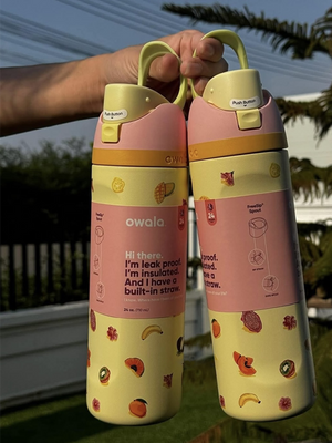 Owala's new anniversary limited tropical fruit insulated cup large capacity 24oz straw water cup FreeSip