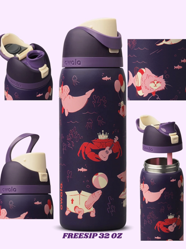 Owala's new summer beach insulated cup FreeSip double drink straw cup 945ml large capacity water bottle