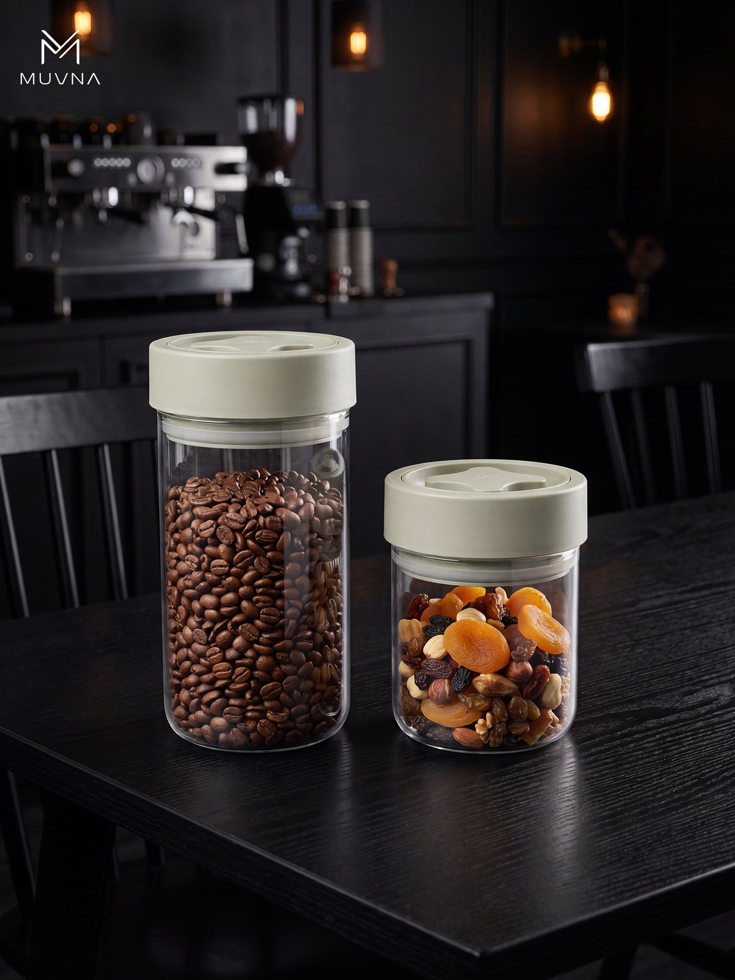MUVNA Coffee Beans Dedicated Sealed Jar Storage Jar Food-grade Glass Sealed Jar Storage Jar