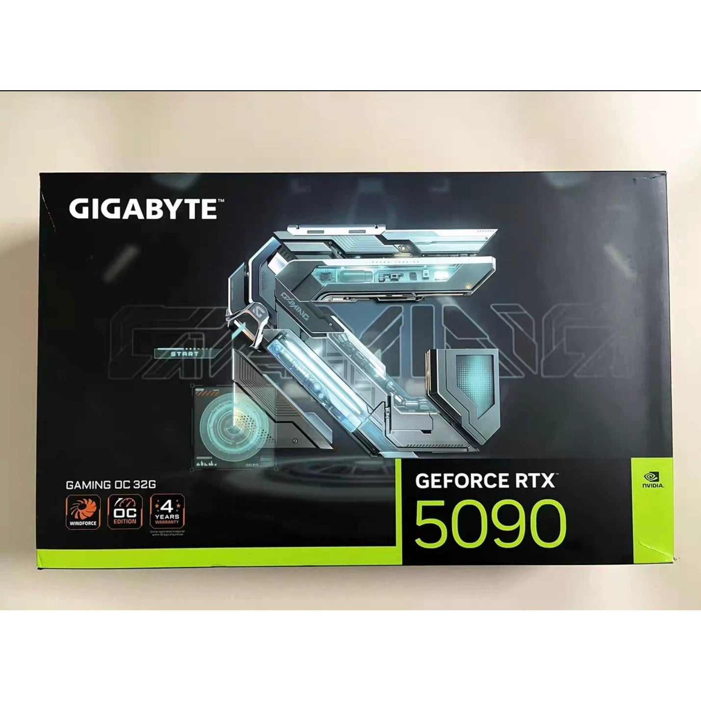 مجسم كرت Gigabyte RTX 5090 للزينة والتعديل DIY