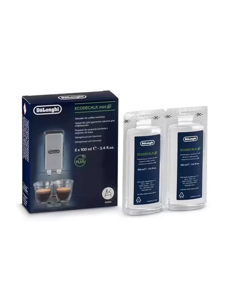 Delonghi Original Imported Delong Special Descaling Remover, Water Softener Cleaning Agent Maintenance Liquid 100ml, 2 boxes, 1 bottle