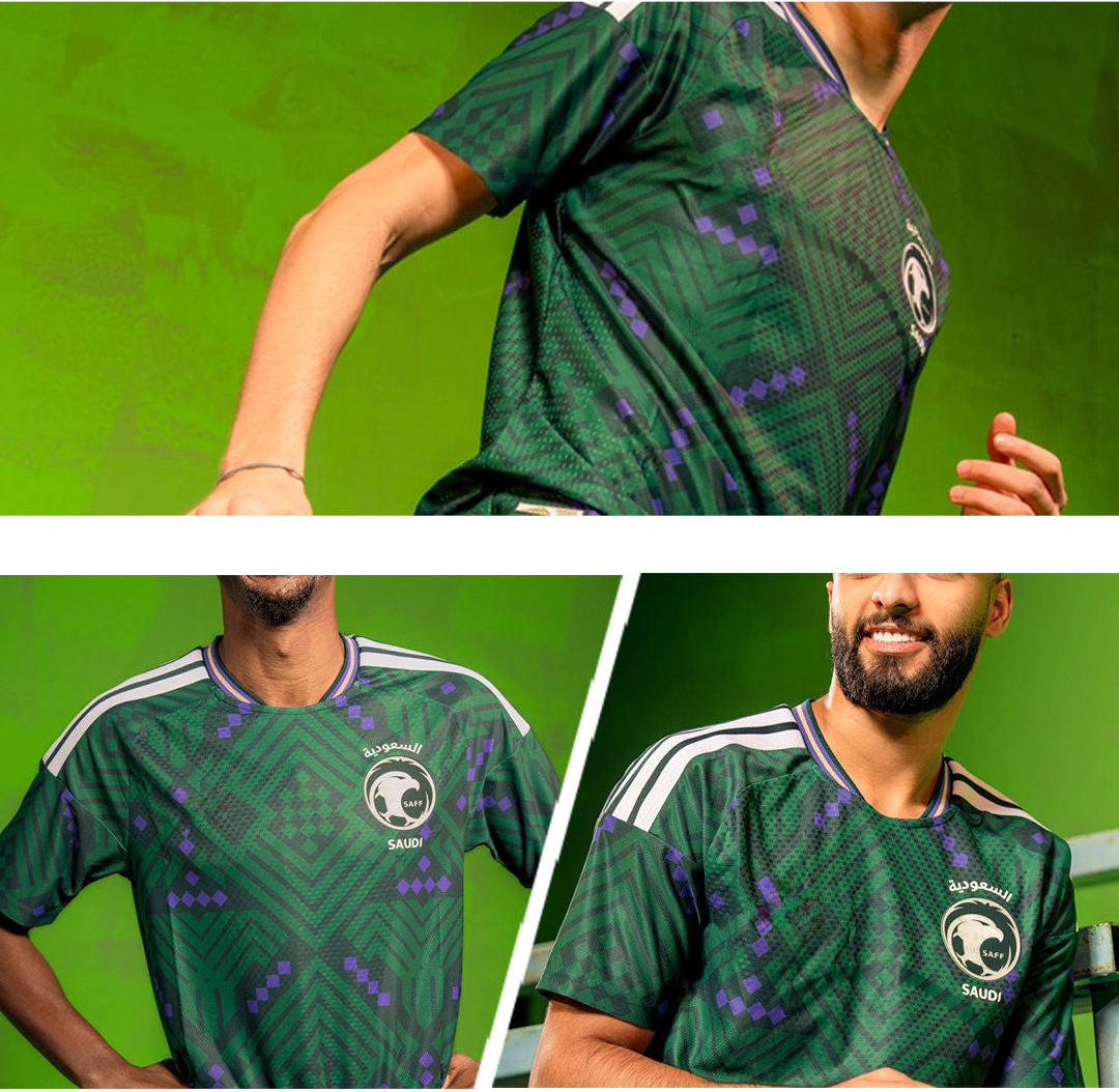 طقم المنتخب السعودي | تيشرت كرة قدم رجالي أخضر | طقم 2023