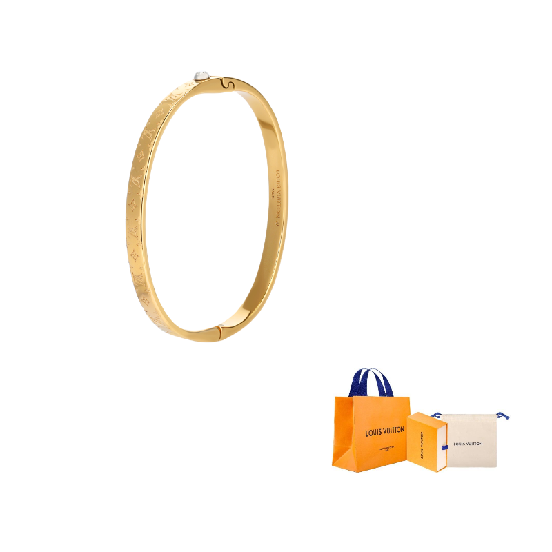 سوار Louis Vuitton ذهبي بنمط Monogram أنيق.