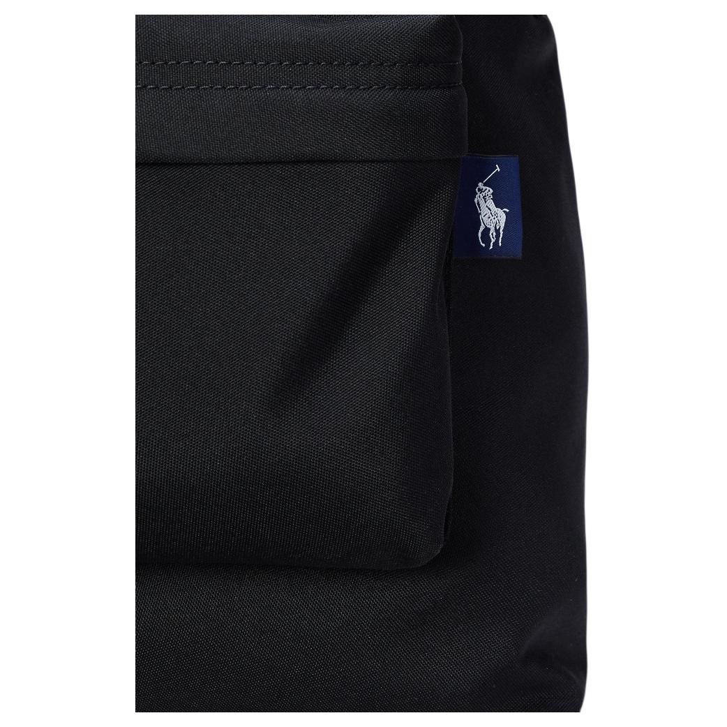Polo Ralph Lauren logo zipper closure polyester backpack and backpack regular women's black style