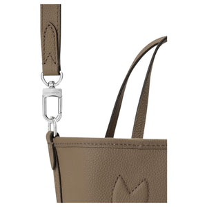 LOUIS VUITTON NEVERFULL INSIDE OUT detachable shoulder strap, cowhide tote bag, single shoulder bag, mini for women, smoky brown