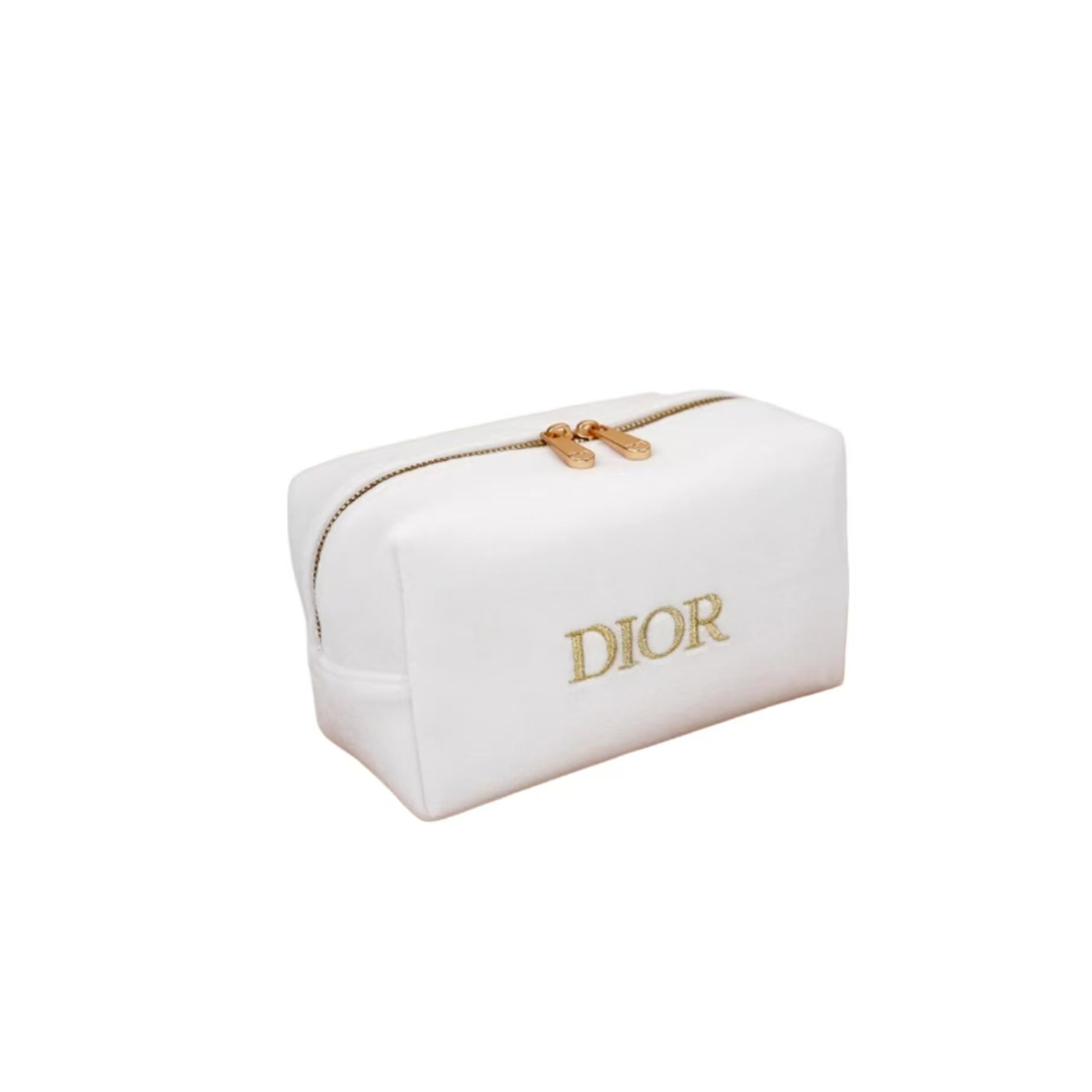 DIOR [Custom Makeup Bag] Amber Moonlight Beret Exquisite Elegance Lace Decoration Girly Heart Gentle Sweet Style Regular Velvet Makeup Bag
