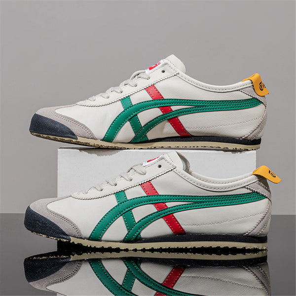 ONITSUKA TIGER | Fall 2024 MEXICO 66 حذاء رياضي أبيض بخطوط ملونة