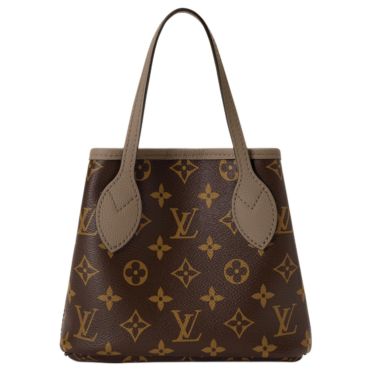 LOUIS VUITTON NEVERFULL INSIDE OUT detachable shoulder strap, cowhide tote bag, single shoulder bag, mini for women, smoky brown