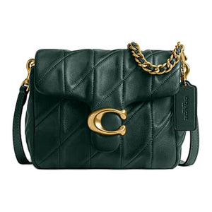 COACH Tapby 17 Brand Logo Flip Flip Closure Sheepskin Crossbody Shoulder Bag Small Women's Jungle Green