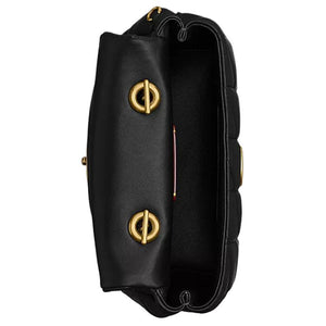 COACH Tabby 19 Quilted Decorative Chain Sheepskin Single Shoulder Handbag Small Women's Black