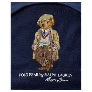 Polo Ralph Lauren Signature Polo Bear Embroidered Fabric Backpack Men's Newport Navy Blue