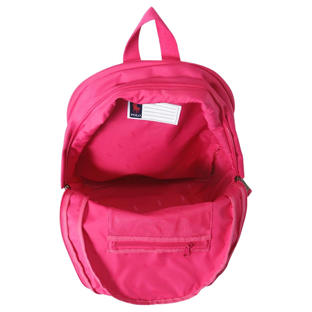Polo Ralph Lauren Embroidered Pony Pattern Polyester Backpack Unisex Couple Pink