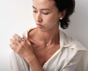 APM Monaco  Zircon Light 925 Silver Ring.