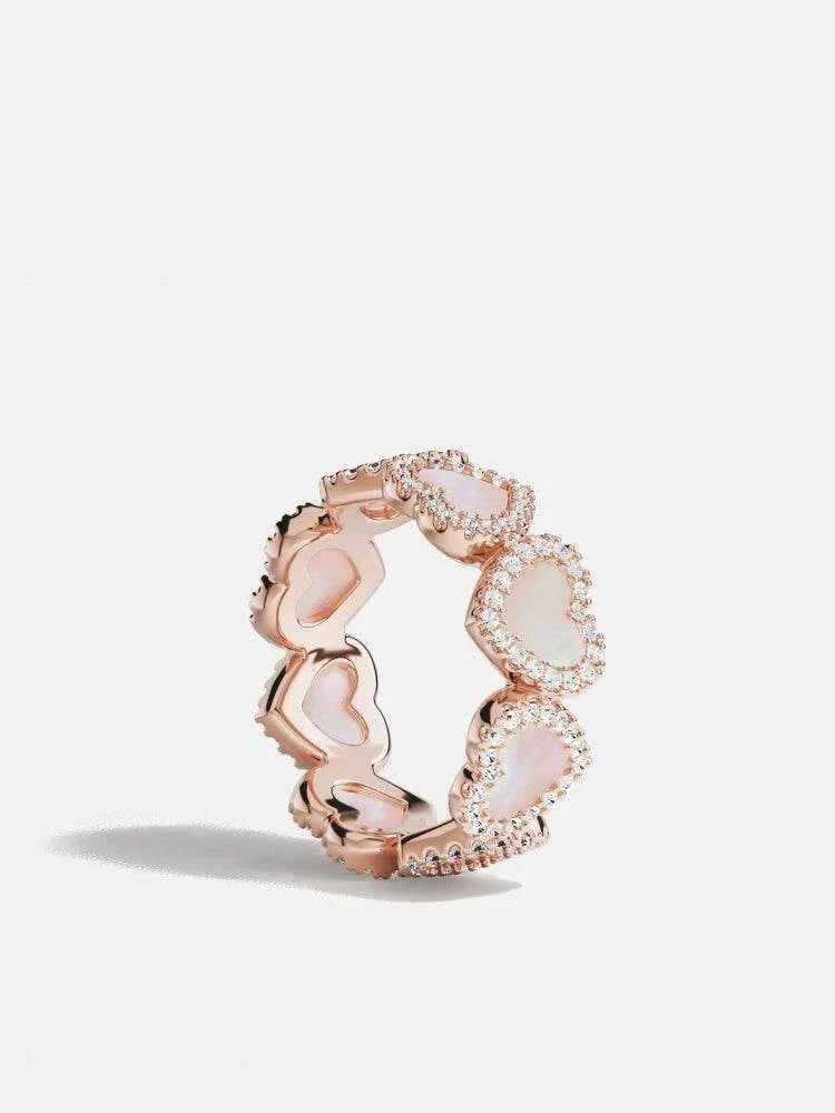 خاتم Cœur Ring by Monaco | خاتم كوير من موناكو بلون روز جولد الفاخر - Authentic apm monaco heart ring for women.