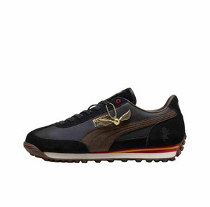 Puma Easy Rider Harry Potter shoes side view displaying golden Snitch charm and house colors.